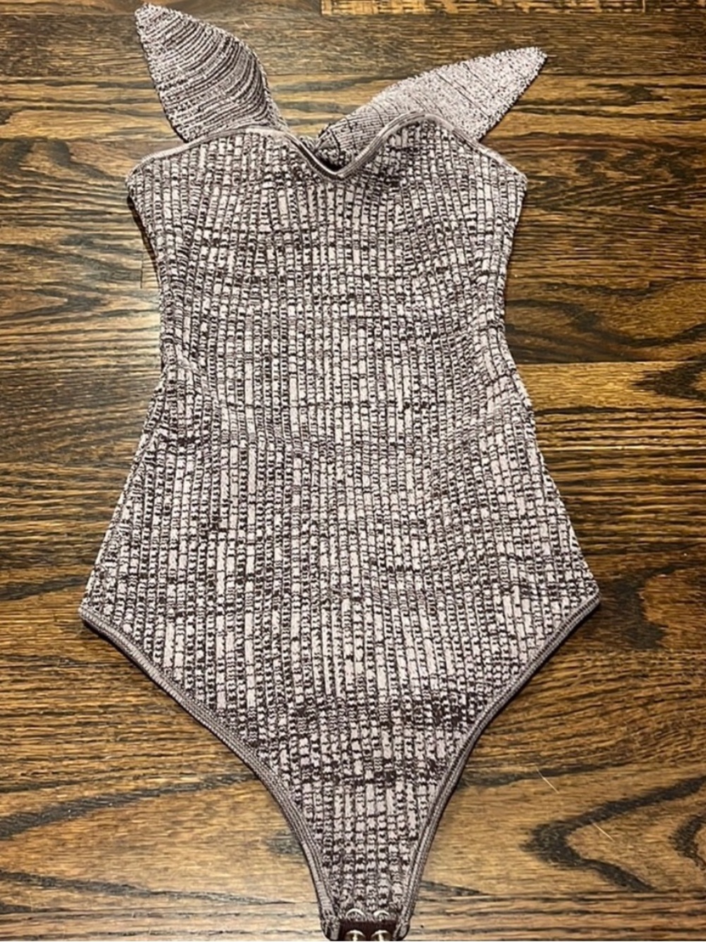 Le Ore Rimini marled ribbed-knit bodysuit